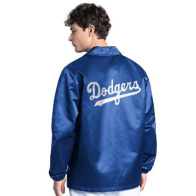 Men's Starter Royal Los Angeles Dodgers Cooperstown Collection Point Man Full-Snap Coaches Jacket