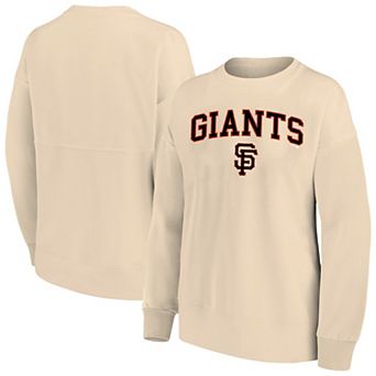Women's Profile Oatmeal San Francisco Giants Plus Size French Terry Pullover Sweatshirt