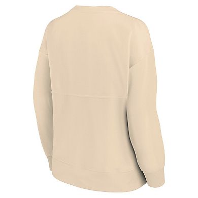 Women's Profile Oatmeal San Francisco Giants Plus Size French Terry Pullover Sweatshirt