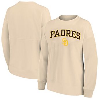 Women's Profile Oatmeal San Diego Padres Plus Size French Terry Pullover Sweatshirt
