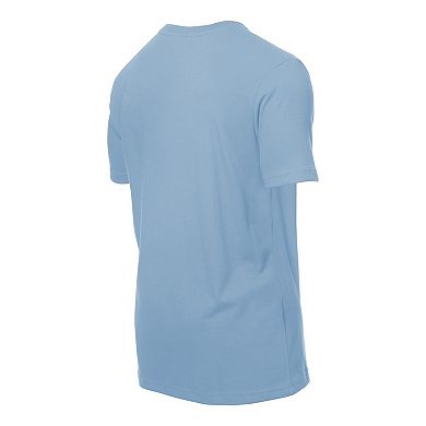 Men's New Era Light Blue Chicago Cubs Guitar Pick T-Shirt