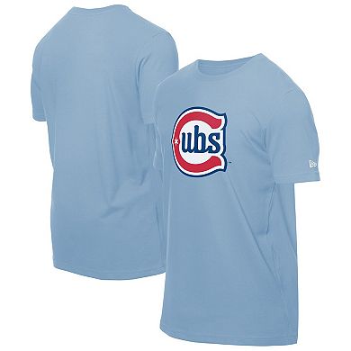 Men's New Era Light Blue Chicago Cubs Star Alternate Logo T-Shirt
