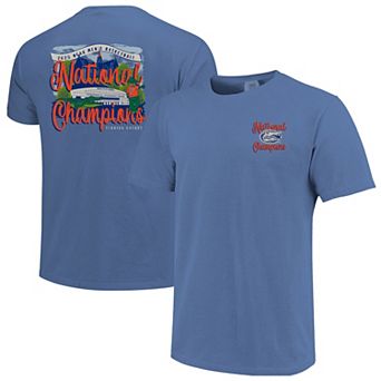 Women's Blue Florida Gators 2025 NCAA Men's Basketball National Champions Comfort Colors T-Shirt