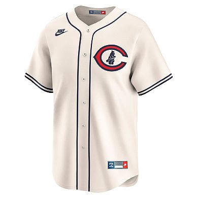 Men's Nike Seiya Suzuki Cream Chicago Cubs Throwback Cooperstown Collection Limited Jersey