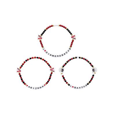 FOCO Arizona Diamondbacks 3-Pack Friendship Bracelet Set
