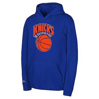 Preschool Mitchell & Ness Blue New York Knicks Retro Logo Pullover Hoodie