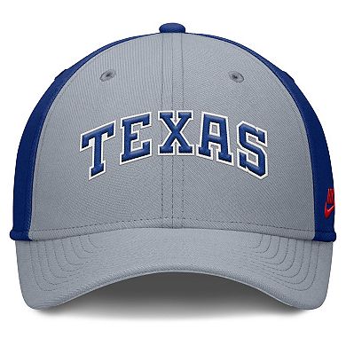 Men's Nike Gray/Royal Texas Rangers Rise Swoosh Performance Flex Hat