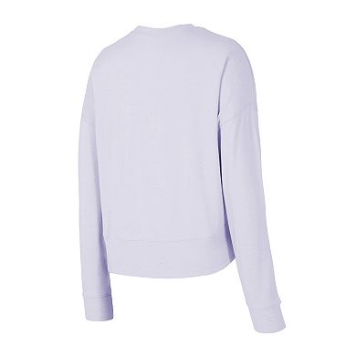 Women's Concepts Sport Lavender Chicago Cubs Elevation Tri-Blend Long Sleeve Top & Shorts Set