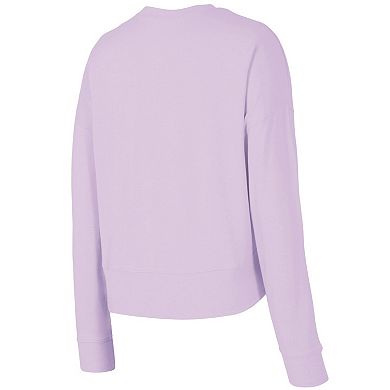 Women's Concepts Sport Lavender New York Yankees Elevation Tri-Blend Long Sleeve Top & Shorts Set