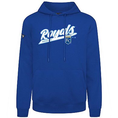 Men's Levelwear Royal Kansas City Royals Podium Fleece Pullover Hoodie