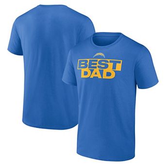 Men's Powder Blue Los Angeles Chargers Best Dad T-Shirt