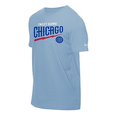 Men's New Era Light Blue Chicago Cubs Sweet Home T-Shirt