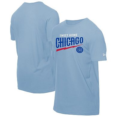 Men's New Era Light Blue Chicago Cubs Sweet Home T-Shirt