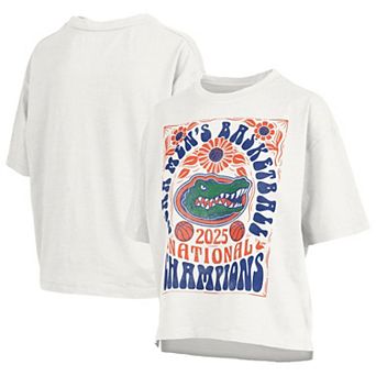 Women's Pressbox White Florida Gators 2025 NCAA Men's Basketball National Champions Harmony Motley Crew Oversized Slub T-Shirt