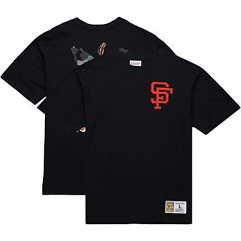 Men's Mitchell & Ness Willie Mays Black San Francisco Giants Legends Collection Vintage Logo T-Shirt
