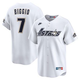 Men's Nike Craig Biggio White Houston Astros Throwback Cooperstown Collection Limited Jersey