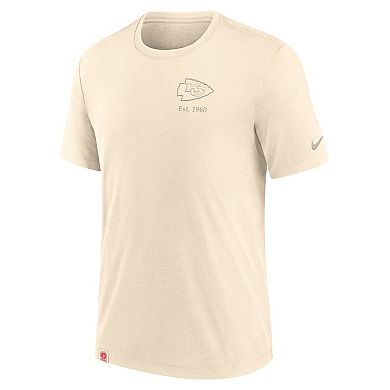 Men's Nike Cream Kansas City Chiefs Glory Tri-Blend T-Shirt