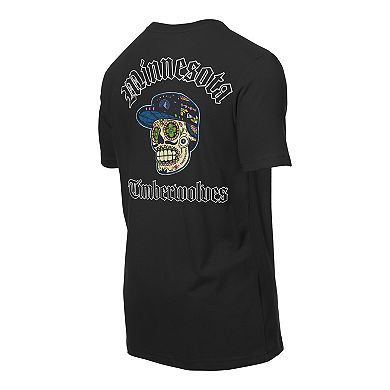 Men's New Era Black Minnesota Timberwolves Sugar Skulls T-Shirt