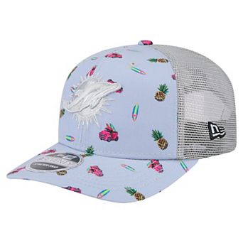 Men's New Era Light Blue Miami Dolphins Adventure Surfboard 9SEVENTY Adjustable Hat