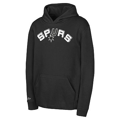 Preschool Mitchell & Ness Black San Antonio Spurs Retro Logo Pullover Hoodie