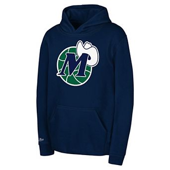 Preschool Mitchell & Ness Navy Dallas Mavericks Retro Logo Pullover Hoodie