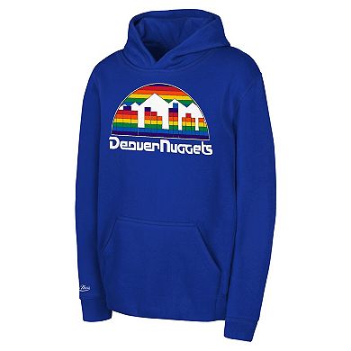 Preschool Mitchell & Ness Royal Denver Nuggets Retro Logo Pullover Hoodie