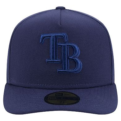 Men's New Era Navy Tampa Bay Rays Color Pack A-Frame 59FIFTY Fitted Hat