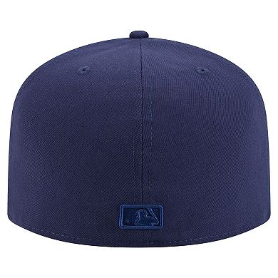 Men's New Era Navy Tampa Bay Rays Color Pack A-Frame 59FIFTY Fitted Hat