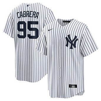 Men's Nike Oswaldo Cabrera White New York Yankees Home Replica Jersey