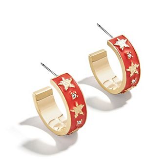 WEAR By Erin Andrews x BaubleBar Houston Astros Enamel Hoop Earrings