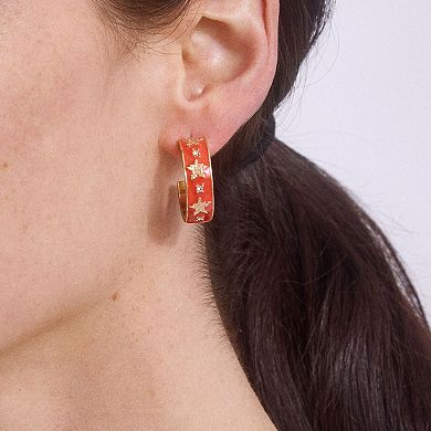 WEAR By Erin Andrews x BaubleBar Houston Astros Enamel Hoop Earrings