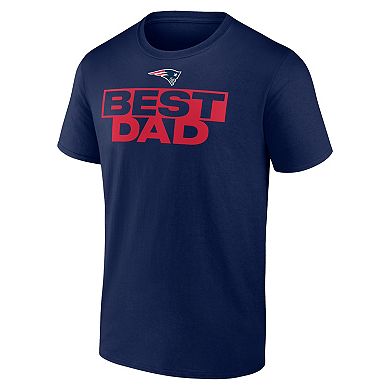 Men's Navy New England Patriots Best Dad T-Shirt