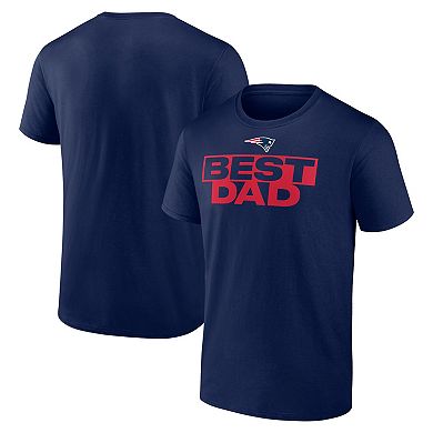Men's Navy New England Patriots Best Dad T-Shirt
