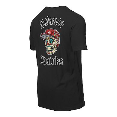 Men's New Era Black Atlanta Hawks Sugar Skulls T-Shirt