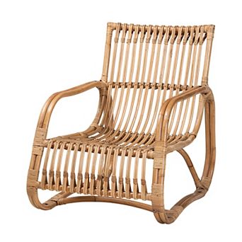 bali & pari Blanca Natural Rattan Lounge Chair