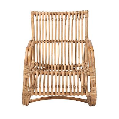bali & pari Blanca Natural Rattan Lounge Chair