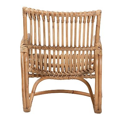 bali & pari Blanca Natural Rattan Lounge Chair