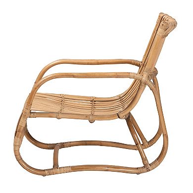bali & pari Blanca Natural Rattan Lounge Chair