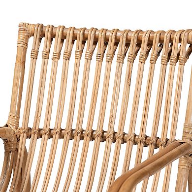 bali & pari Blanca Natural Rattan Lounge Chair