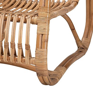 bali & pari Blanca Natural Rattan Lounge Chair