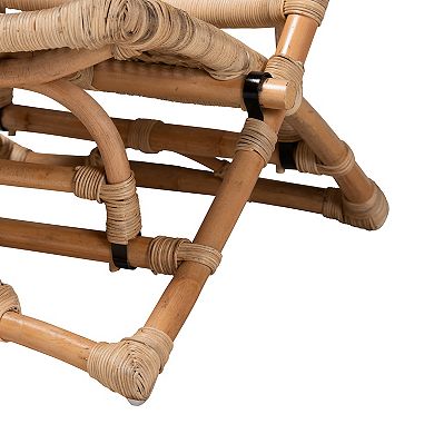 bali & pari Herrara Rattan Foldable Lounge Chair