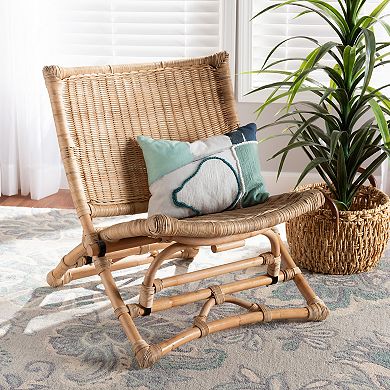 bali & pari Herrara Rattan Foldable Lounge Chair