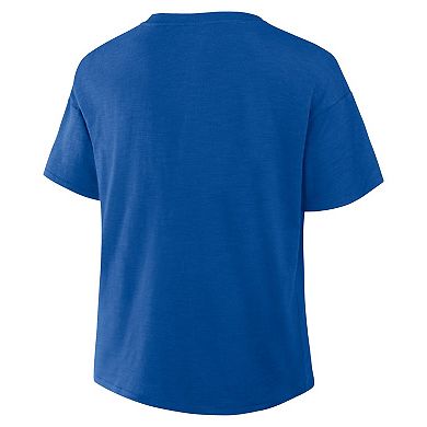Women's�Profile Royal Los Angeles Dodgers Plus Size Wordmark Notch Neck T-Shirt
