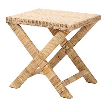 bali & pari Farica Natural Rattan Accent Bench