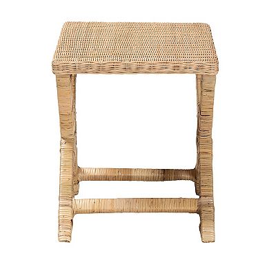 bali & pari Farica Natural Rattan Accent Bench