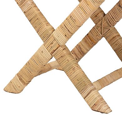 bali & pari Farica Natural Rattan Accent Bench