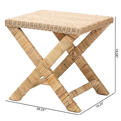 bali & pari Farica Natural Rattan Accent Bench