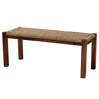 bali & pari Hermes Natural Seagrass Accent Bench
