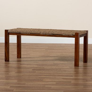 bali & pari Hermes Natural Seagrass Accent Bench