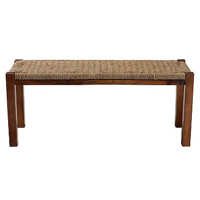 bali & pari Hermes Natural Seagrass Accent Bench